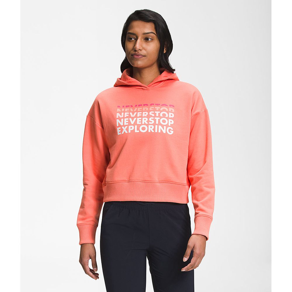 The North Face Hoodie Womens Australia - The North Face Logo Play Orange (BDX-047592)